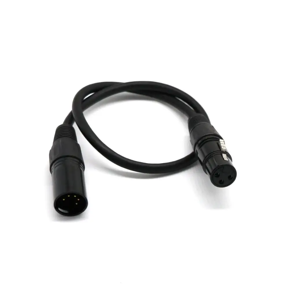 5Pin Male To 3Pin Female XLR Connector DMX Adapter Cable Lighting Accessory for Stage Lighting Control Cable