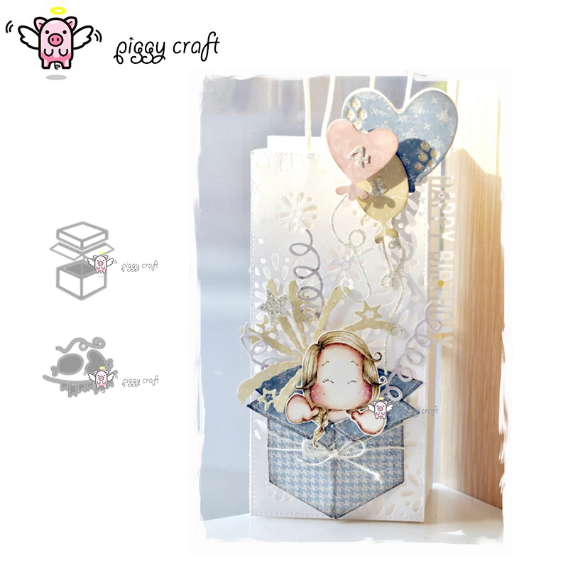 Hình Heo Con Thủ Công Cắt Kim Loại Chết Cắt Chết Khuôn Tặng Balo Cờ Ruy Băng Giấy Scrapbook Thủ Công Dao Khuôn Mẫu Lưỡi Dao Bấm stencils