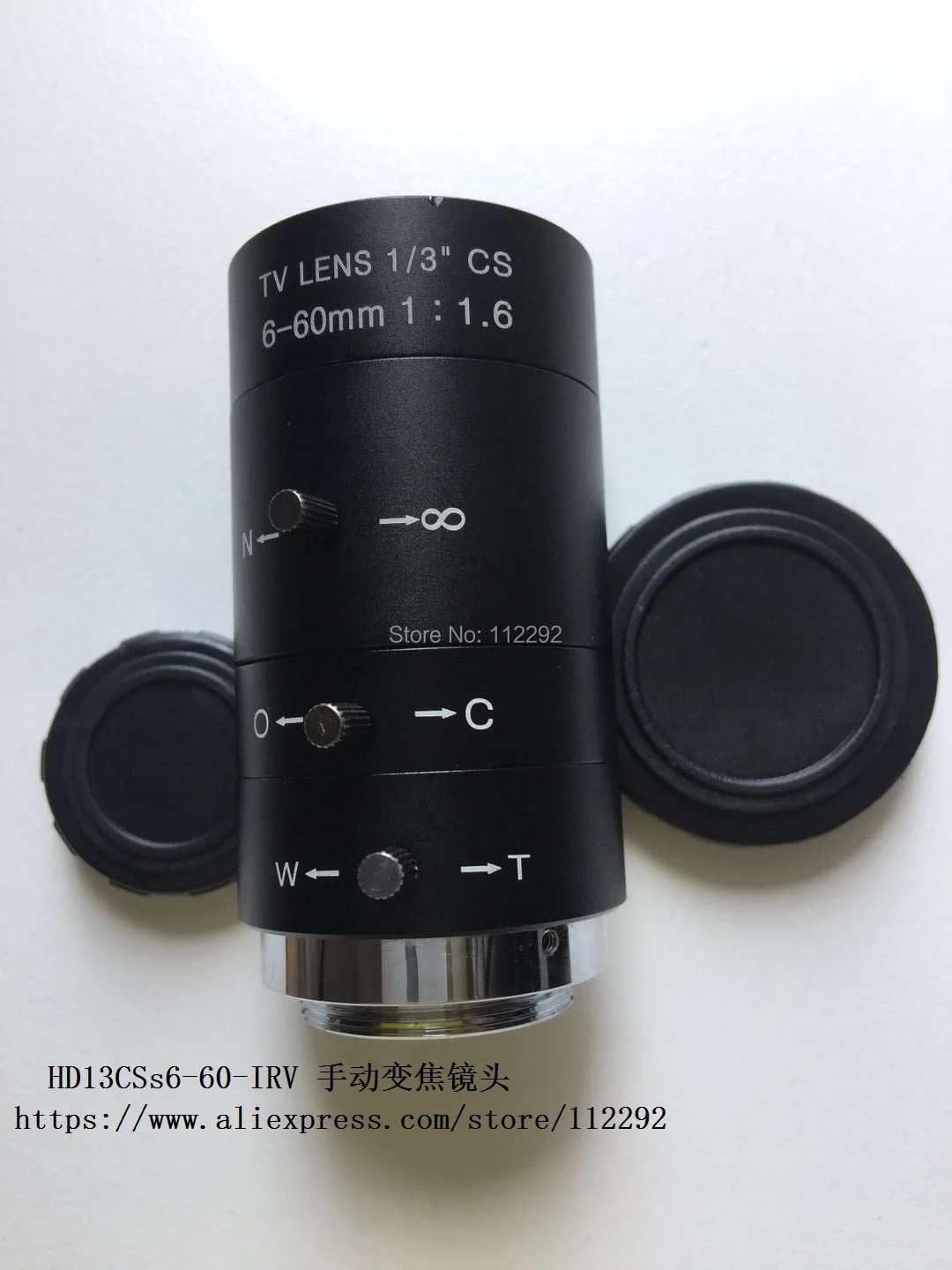 Manual aperture manual zoom lens 6-60mm special zoom lens for three variable lens surveillance camera