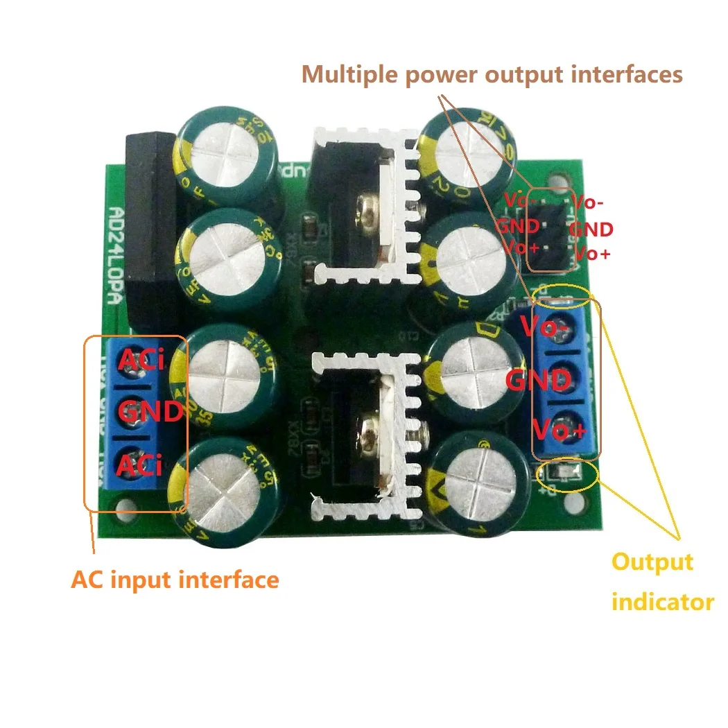 AD24LOPA 12W Single-phase isolated AC 220V to AC 9V 15V 18V Power Transformer DC 5V 12V 15V Linear AC-DC power supply module