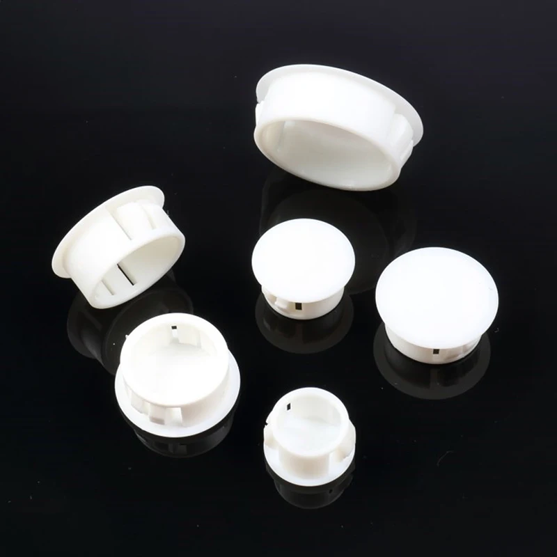 Bouchon encliquetable noir et blanc, bouchon de trou en plastique, bouchons d'extrémité d'obturation, inserts de tuyau de tube, bonde 6mm, 8mm, 10mm, 13mm, 14mm, 16mm, 19mm, 20mm, 22mm, 26mm, 30mm