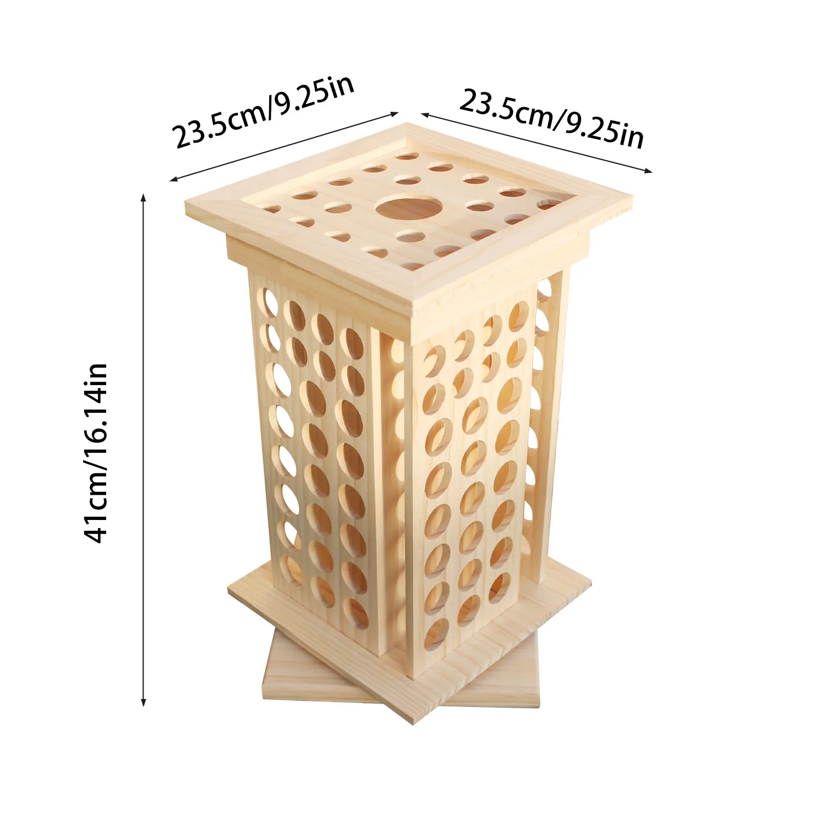 Essential Oil Display Stand 125 Hole Wooden Display Rack Sample Rotatable Storage Rack Store Essential Oil Bottle Holder