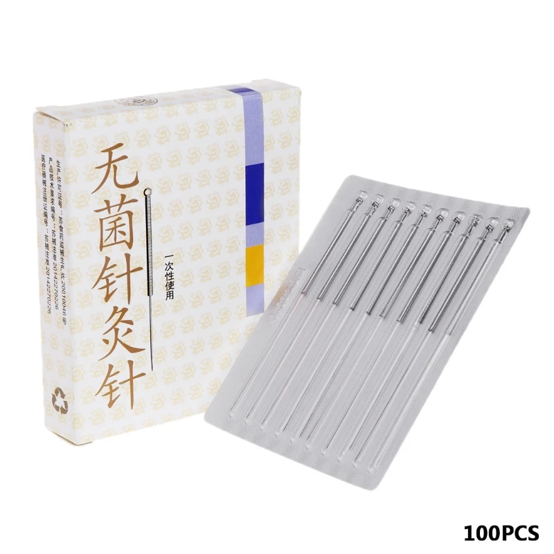 100Pcs 0.30x40mm Disposable Acupuncture Chinese Soft Sterile Needles New