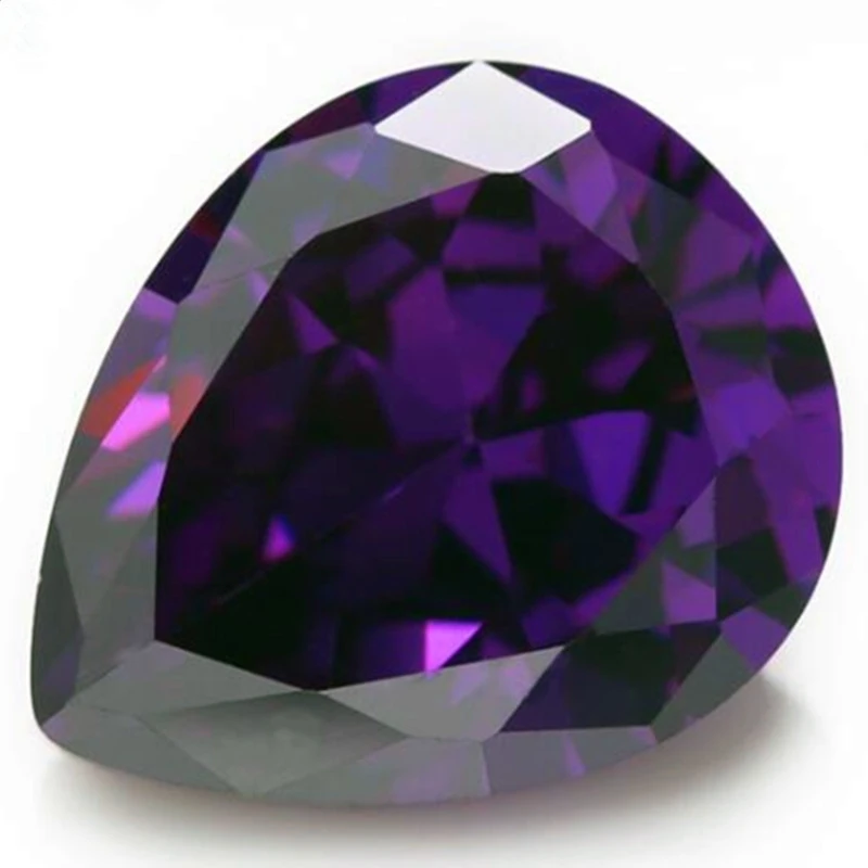 7.40 Cts Natural Gemstone Purple Sapphire 10x12mm Pyriform Cut Gem Sri-Lanka VVS