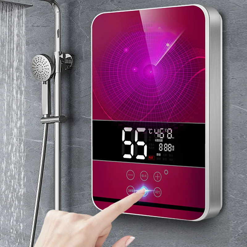 DMWD scaldabagno elettrico istantaneo ultrasottile da parete 6050W 220V bagno e cucina caldaia senza serbatoio 3S rapido caldo