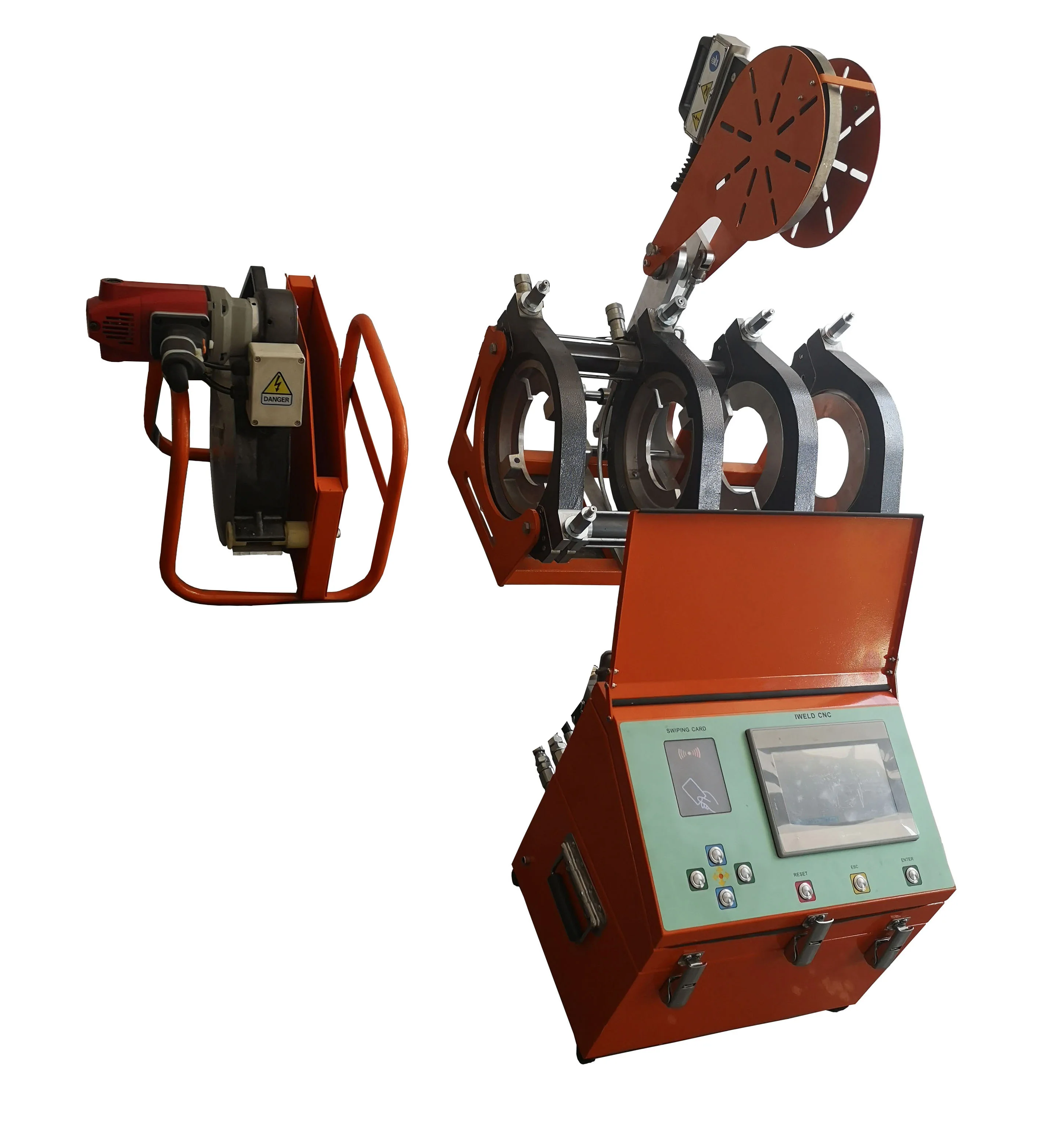 90-250mm Automatic butt fusion  CNC 250 PE pipe    PPH tube pipe cutter