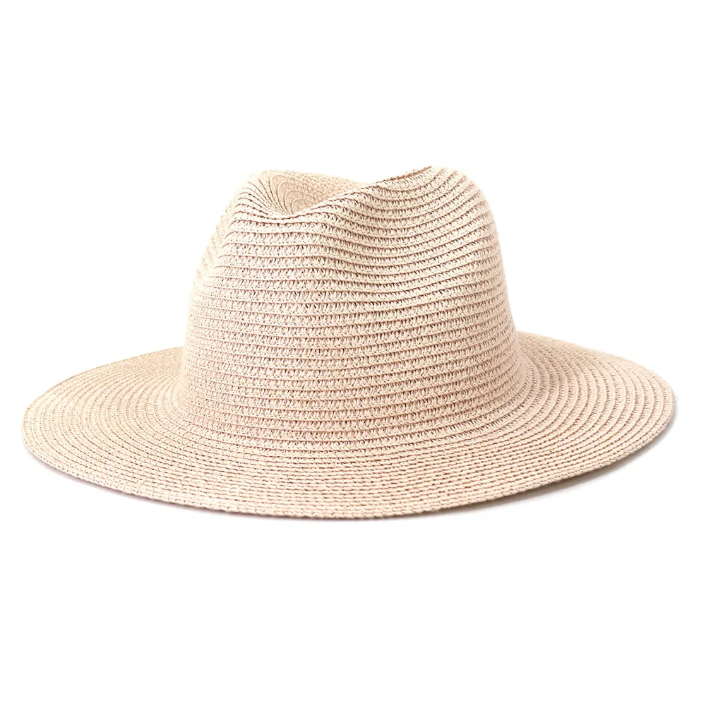Großhandel Sun Hüte Männer Frauen Sommer Panama Breite Krempe Stroh Hüte Mode Bunte Outdoor Jazz Strand Sonnenschutz Kappe – Detail 5