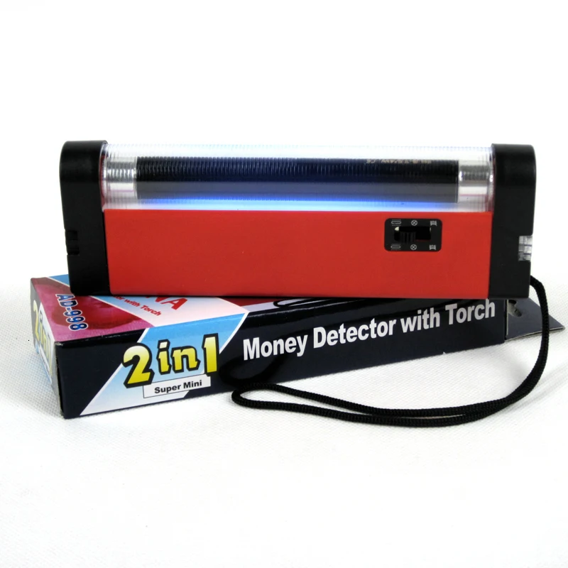 credit card/check/ticket/passport/ID card/ballot Paper Inspection with torch UV light Currency Detecting 2 in 1Money Detector