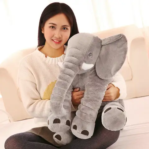 40/60 cm Cartoon Plüsch Elefant Spielzeug Kinder Schlafen Zurück Kissen Gefüllte Kissen Puppe Bab Geburtstag Geschenk für Kinder