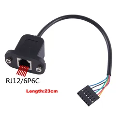 RJ12 6P6C Cable to 6 Pin 0.1