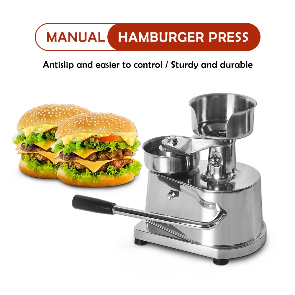 100/ 130/150mm Manual Hamburger Press Burger Forming Machine Round Meat Shaping Aluminum Machine Forming Burger Patty Heavy Duty