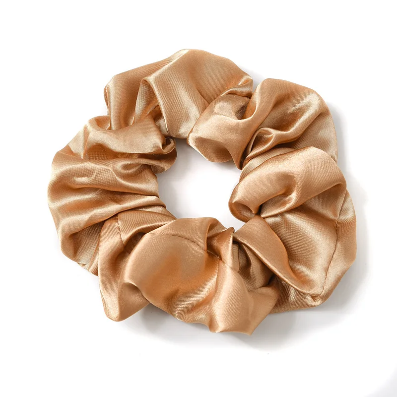 1 Pcs Satin Silk Solid Color Hair Ties Scrunchie Elastic Hair Bands Women Luxury Soft Hair Accessories Ponytail Holder Hair Rope