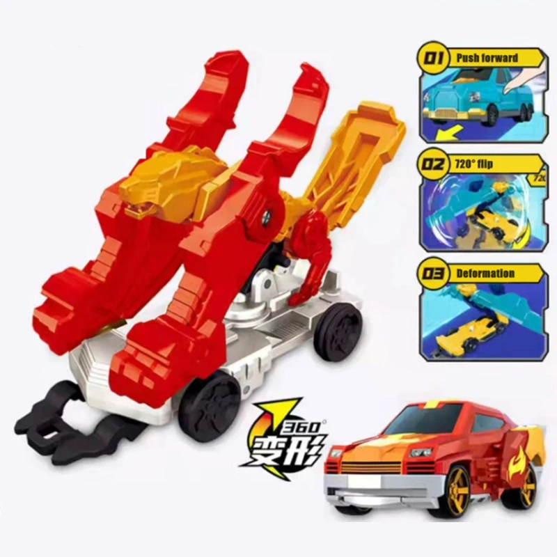 Screechers Violence Transformation Action Figure Robot Burst Deformation Car Beast 720° Flip Boy Kids Toy Girl Birthday Gift