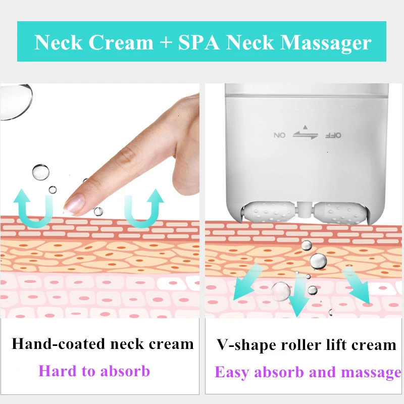 Six Peptides Lifting Firming Roll Wheel Neck Cream V-shaped Massage Body Cream Hyaluronic acid Moisturing Anti-Wrinkle SkinCare