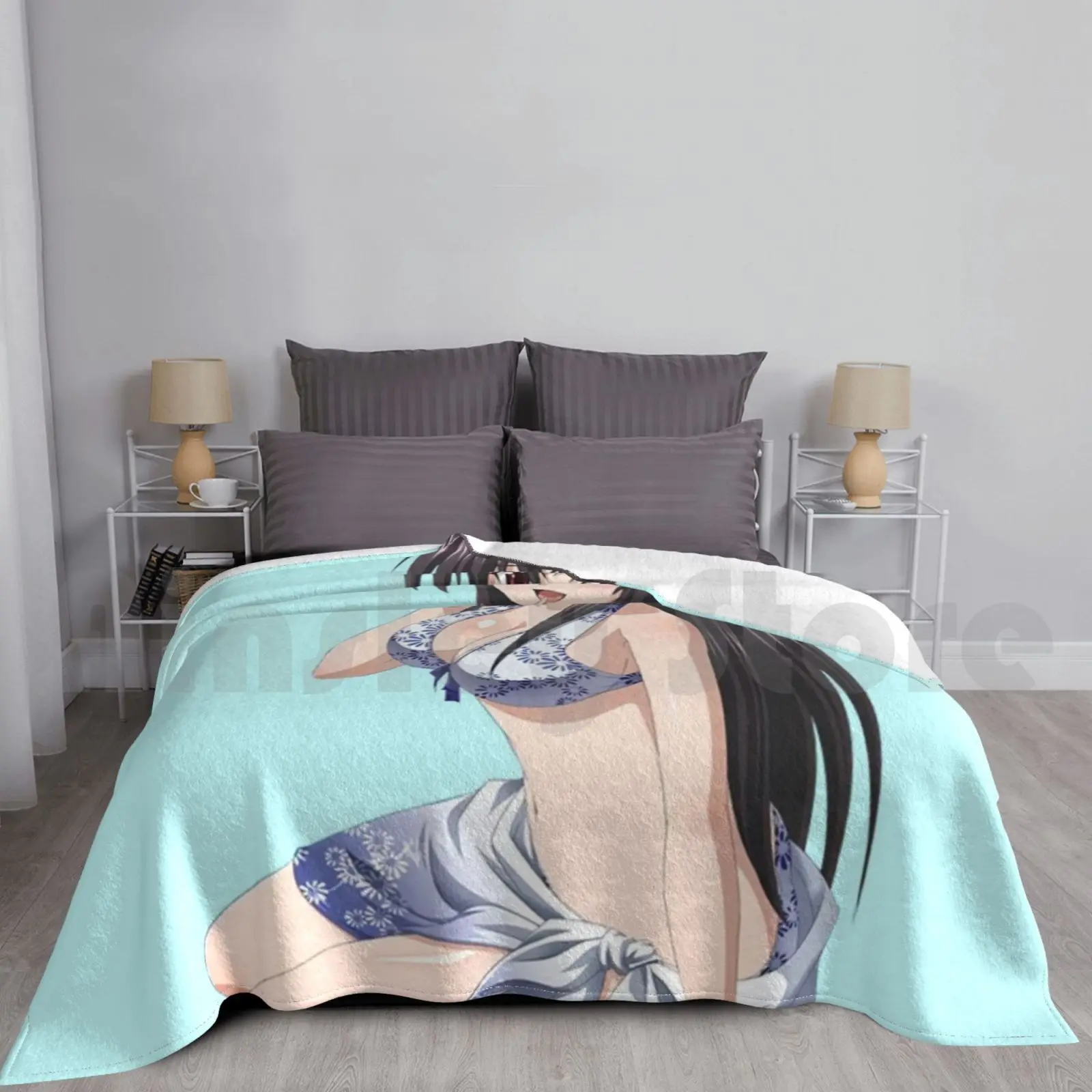 High School Dxd Raynare Waifu Chibi Blanket For Sofa Bed Travel Chibi Anime Manga Waifu High School Dxd Rias