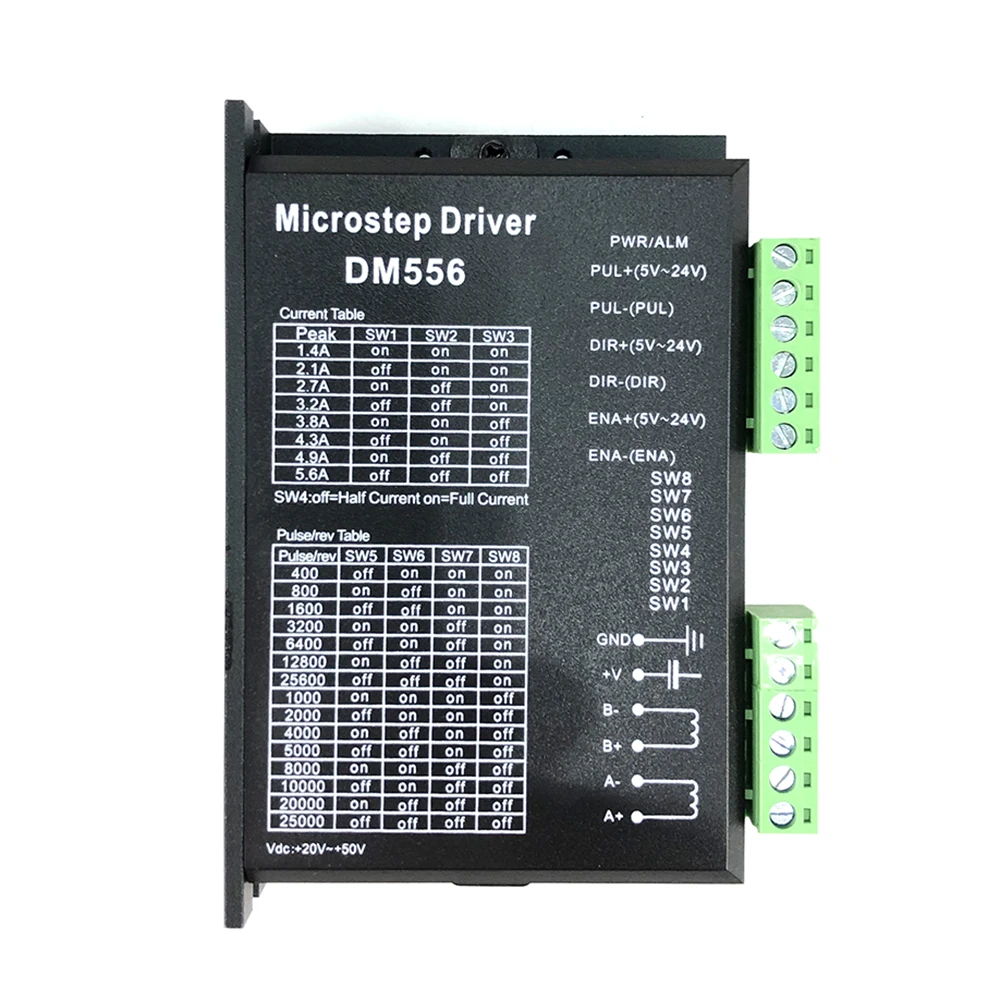 1/2/3PCS 2-Phase Digital Stepper Motor Driver DM556 DC20V-50V 1.0-5.6A Drive CNC Conroller For 42/57/86(NEMA17/23/34) CNC Router