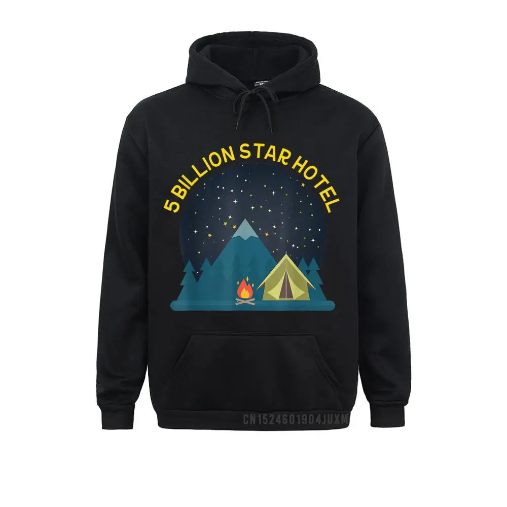 New Design Men Sweatshirts Long Sleeve Hoodies Hoods Funny Camping Hooded Tops 5 Billion Star Hotel