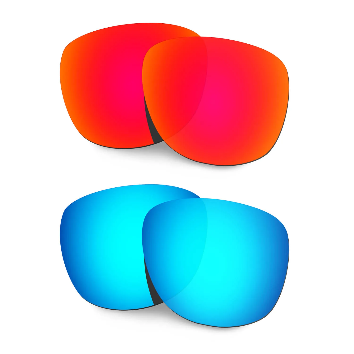 HKUCO Polarized Replacement Lenses For Trillbe X Sunglasses Red/Blue 2 Pairs