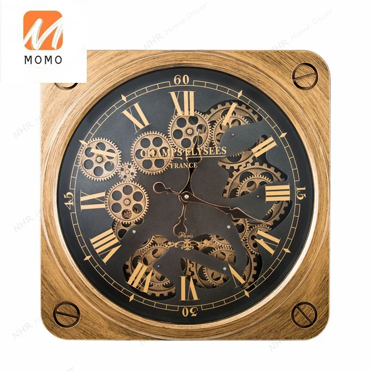 Oil Rubbed Bronze Metal Wall Clock Movement Gear