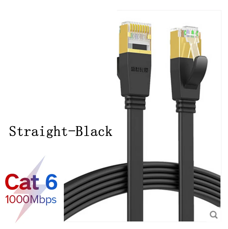 90 stopni kabel Ethernet RJ45 Cat6 przewód Lan RJ 45 mieszkanie sieci kabel płaski Patch przewód do Router modemu telewizor z dostępem do kanałów