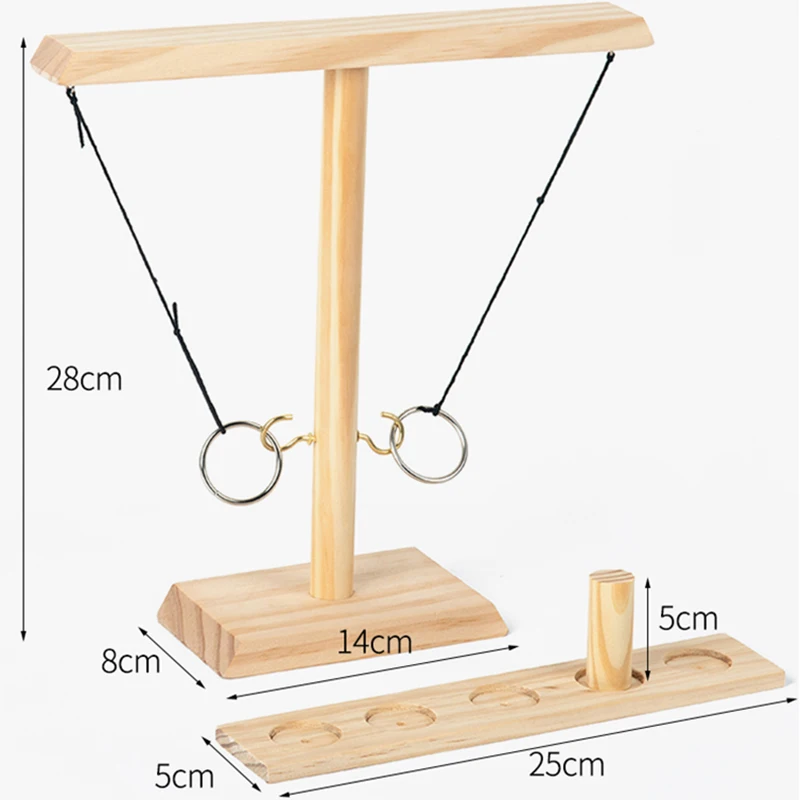 나무 링 던지기 게임, 음주 게임 장난감, 던지기 후크 보드, 몬테소리 장난감, 성인 및 파티용 두뇌 게임, 성인 및 어린이용