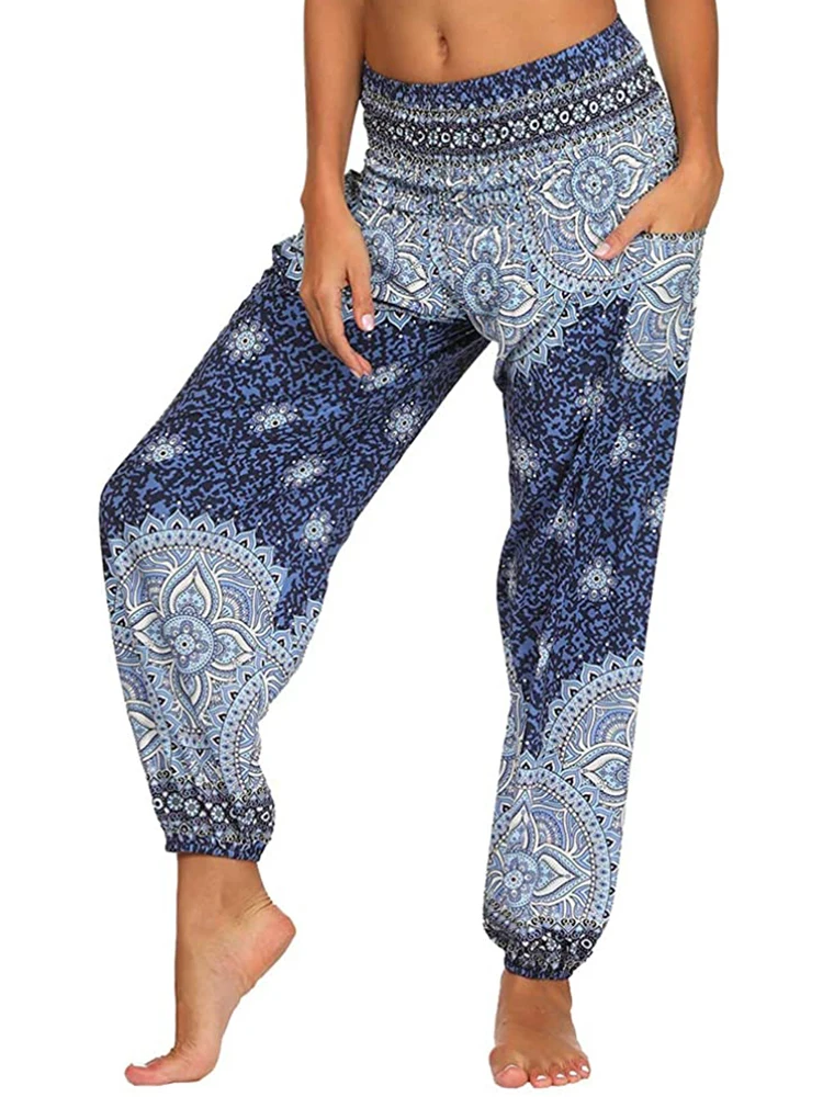 Harem Pants for Women Hippie Bohemian Casual Gypsy Pants, Ideal Yoga Pant - Baggy Boho Harem Pants