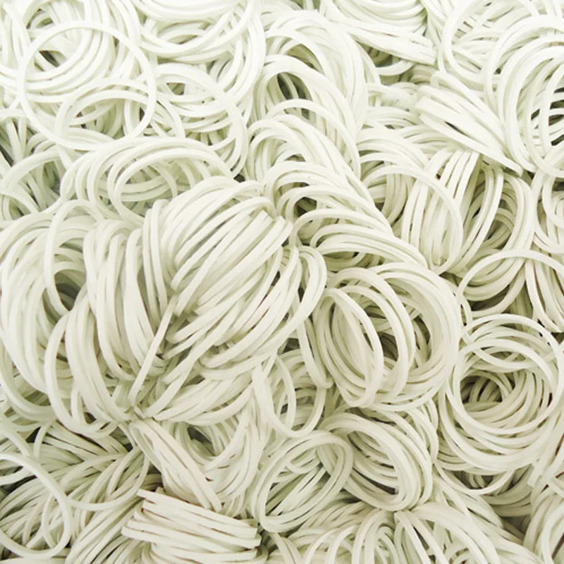 Bandas elásticas de goma blancas, bandas elásticas resistentes, anillos de goma para oficina, escuela, hogar, diámetro de 15-60mm, grosor de 1,5mm