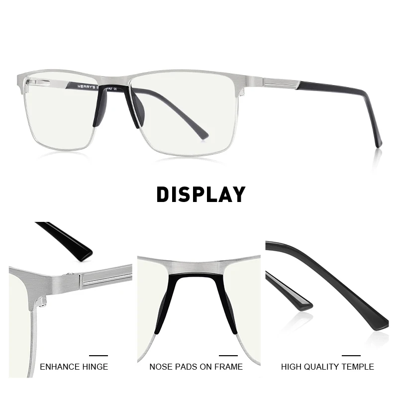 MERRYS-gafas con bloqueo de luz azul para hombre, lentes antirreflectantes para ordenador, UV400