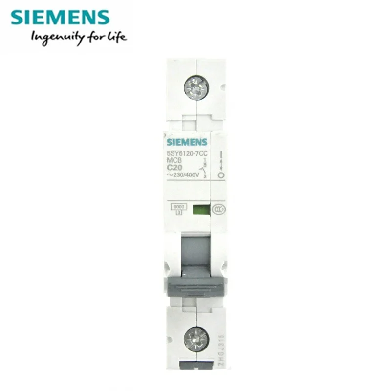 Siemens Miniature circuit breakers 6000 A 5SY6 TYPE C  1P   0.5A 1A  2A 3A 4A 6A 10A 16A 20A 25A 32A 40A 50A 63A 80A 5SY6C**1P