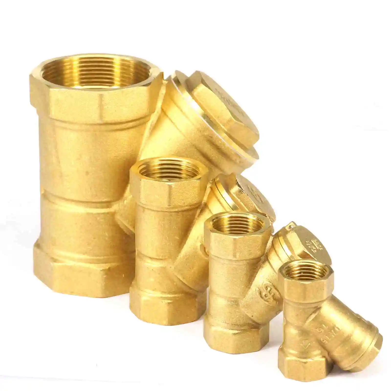 

1/4"3/8" 1/2" 3/4" 1" 1-1/4" 1-1/2" 2" BSPP Female Brass Y Strainer Filter Valve Pressure Washer Jet Air Conditioner