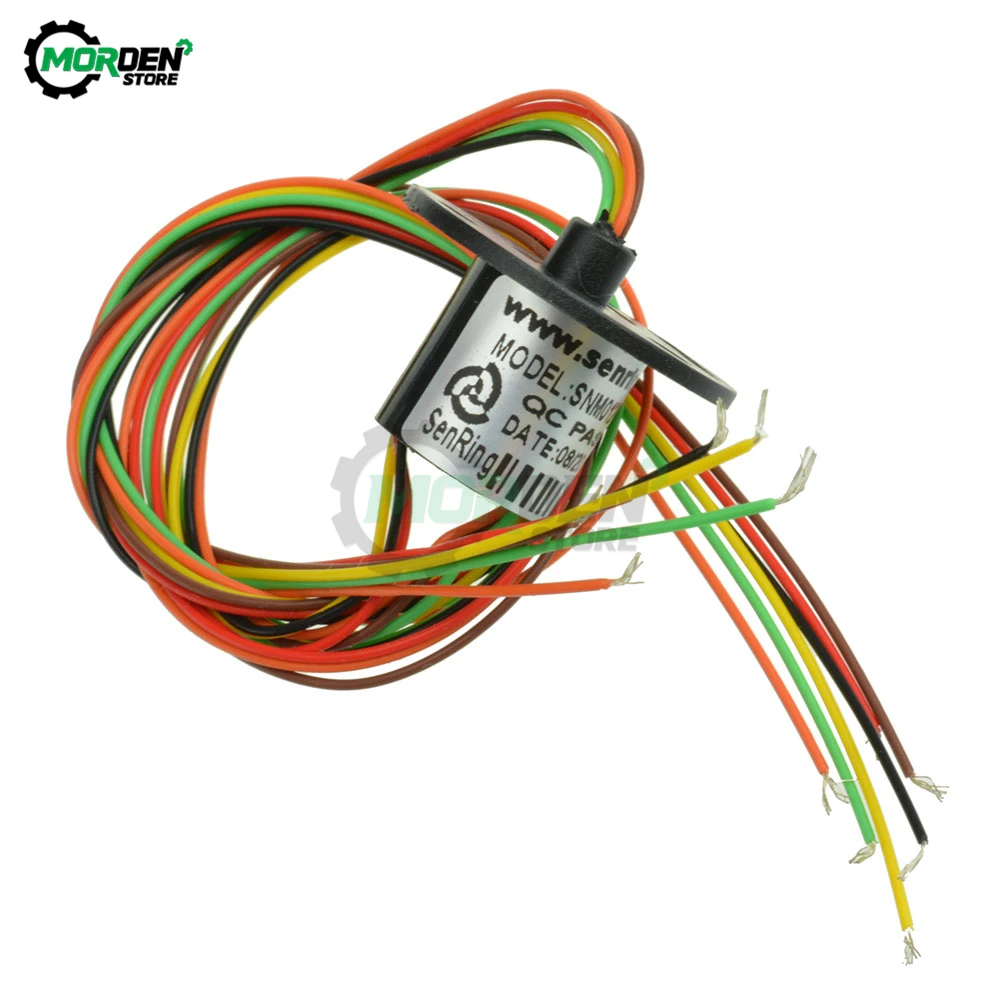 AC 220V 250RPM 300RPM 6 Channel 6 wires Capsule Slip Ring CIRCUITSx2A Slipring 12.5/22MM Mini Rotary Conductive Joint Connectors