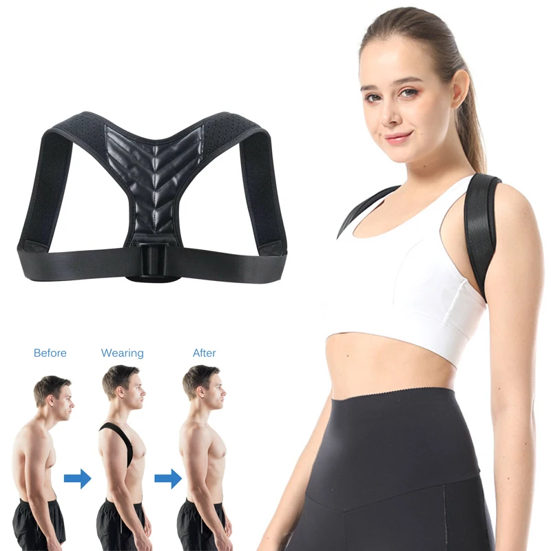 Posture Corrector Back Support Brace Support Belt Adjustable Back Posture Correction Spine Shoulder Straightener for Women Men