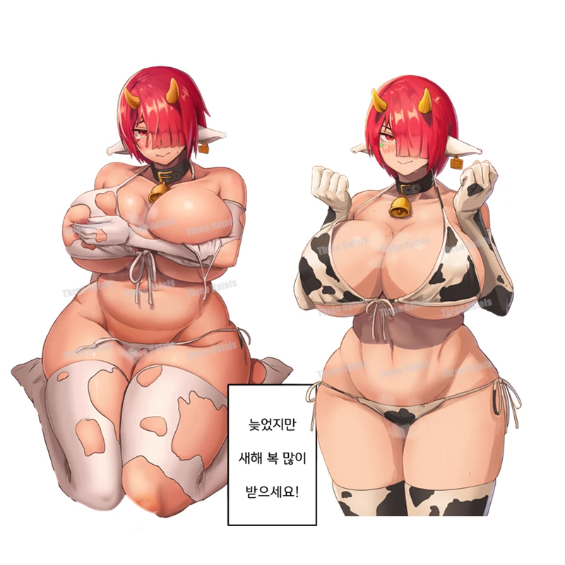 A556 Hentai Sexy Cow Girl Ignis For Last Origin Car Sticker  Laptop Window Bumper Motorcycle  VAN JDM RV Decoration Decal