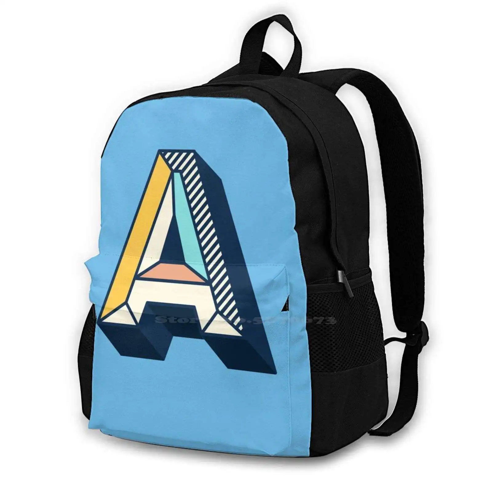 A-Alphabets Rucksack Knapsack Storage Bag Backpack Alphabets Alphabet English Names Letters Letter A Albert Alison Allison