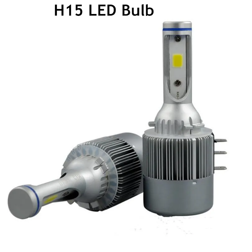 2PCS COB Chip 12V 24V H15 Led 8000lm 72w High Beam Headlight and Daytime running light Replacement 6000K 4300k For Audi A5 A6 Q7