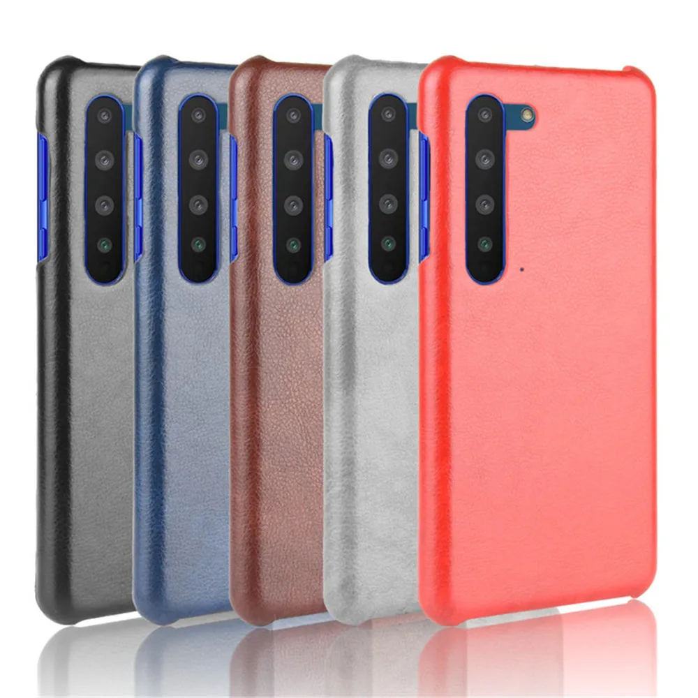 For Sharp Aquos R5G Case Luxury Litchi Striae PU Leather Thin Hard Back Cover Case For Sharp Aquos R5G Phone Cases