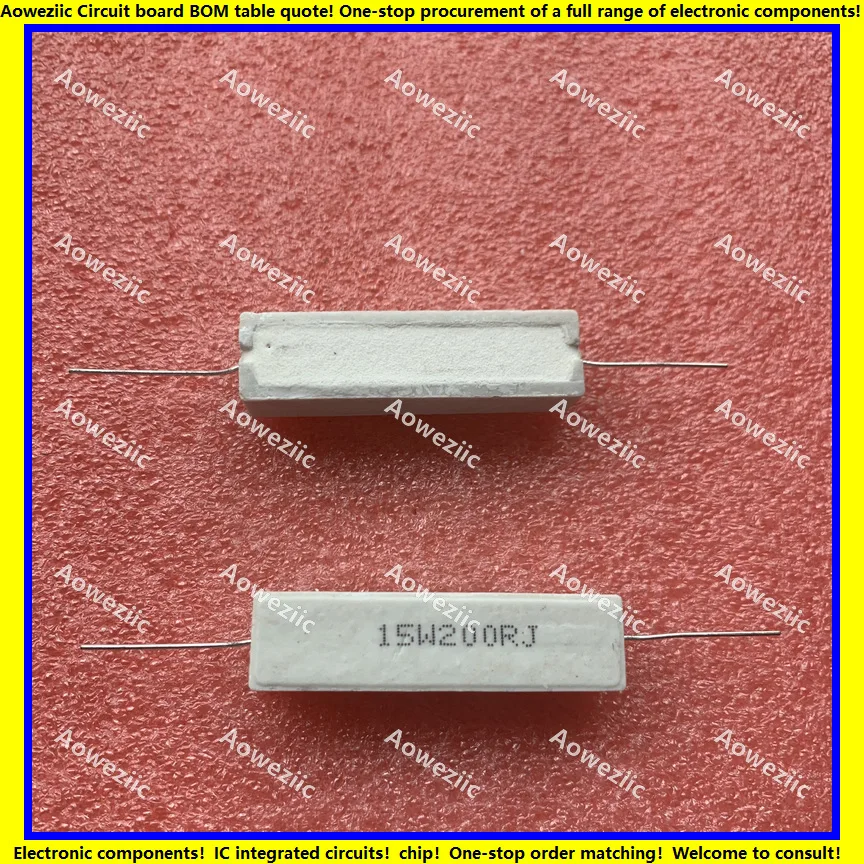 10 Chiếc 15W200RJ 15W200ΩJ RX27 Ngang Xi Măng Điện Trở 15W 200 Ohm 200R 15W200 Gốm Chống Độ Chính Xác 5% Công Suất Kháng