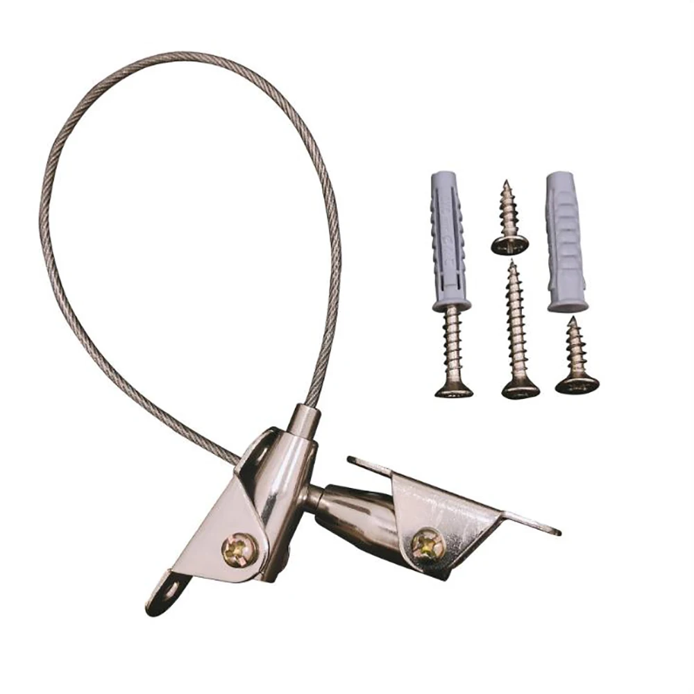 Botón antibobinado ajustable para mueble de TV, soporte de Metal con correa antibobinado, para gabinete, juego de 5 unids/set