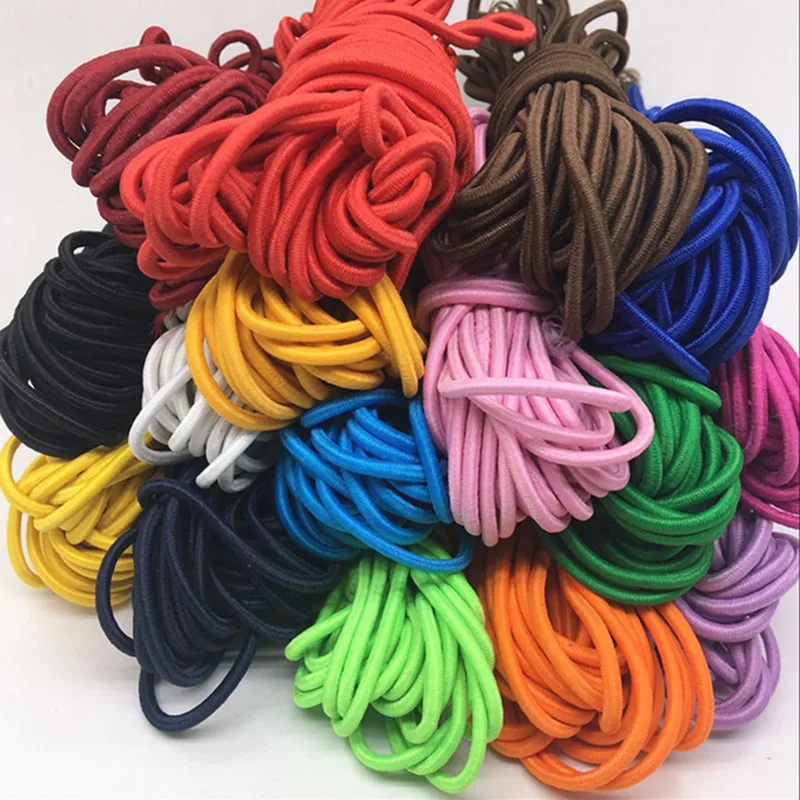 AIJJU 20m*3mm Colorful High-Quality Round Elastic Band Round Elastic Rope Rubber Band Elastic Line DIY Sewing Accessories