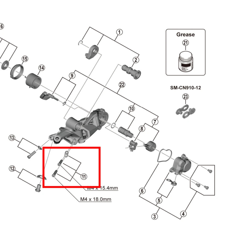 Shimano Rear Derailleur Stroke Adjusting Screws & Plate Y3E998060 Y5RT98070 Y5YC98040 Y3FW98050