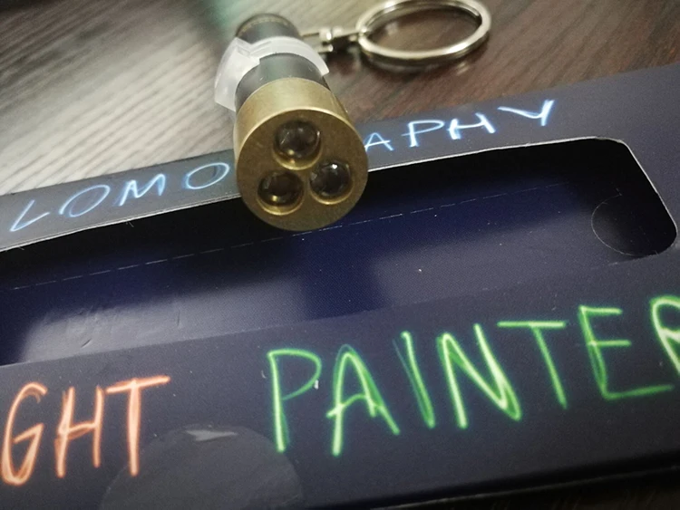 Linterna táctica de luz de colores para lomografía, bolígrafo para garabatos, arcoíris, RGB, Edison, Multicolor, iluminación LED para fotos