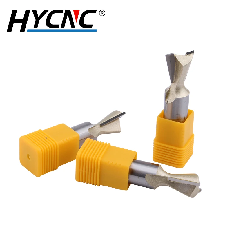 1PCS Dovetail มีด CNC งานไม้แกะสลักเครื่องมือตัดใบมีดไฟฟ้าเครื่องตัดไม้ Dovetail Groove CUTTER