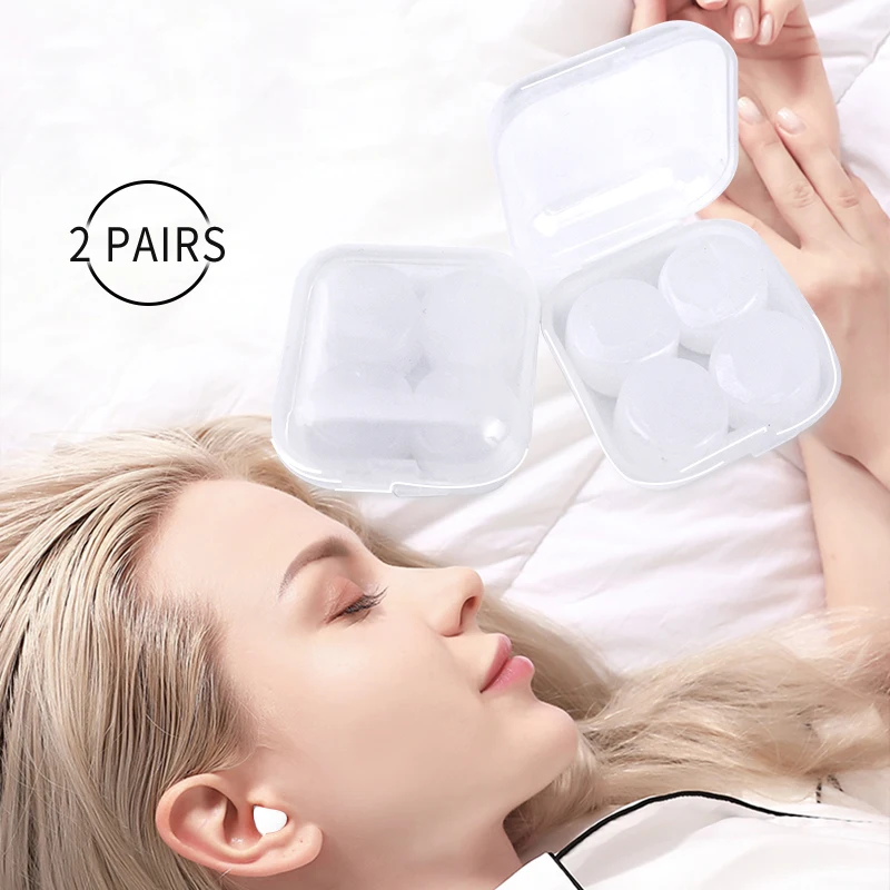 16/8Pcs Swimming Waterproof Earplugs Anti-Noise Noise Reduction Earplug Soft Silicone Ear Plugs for Travel Sleeping Study