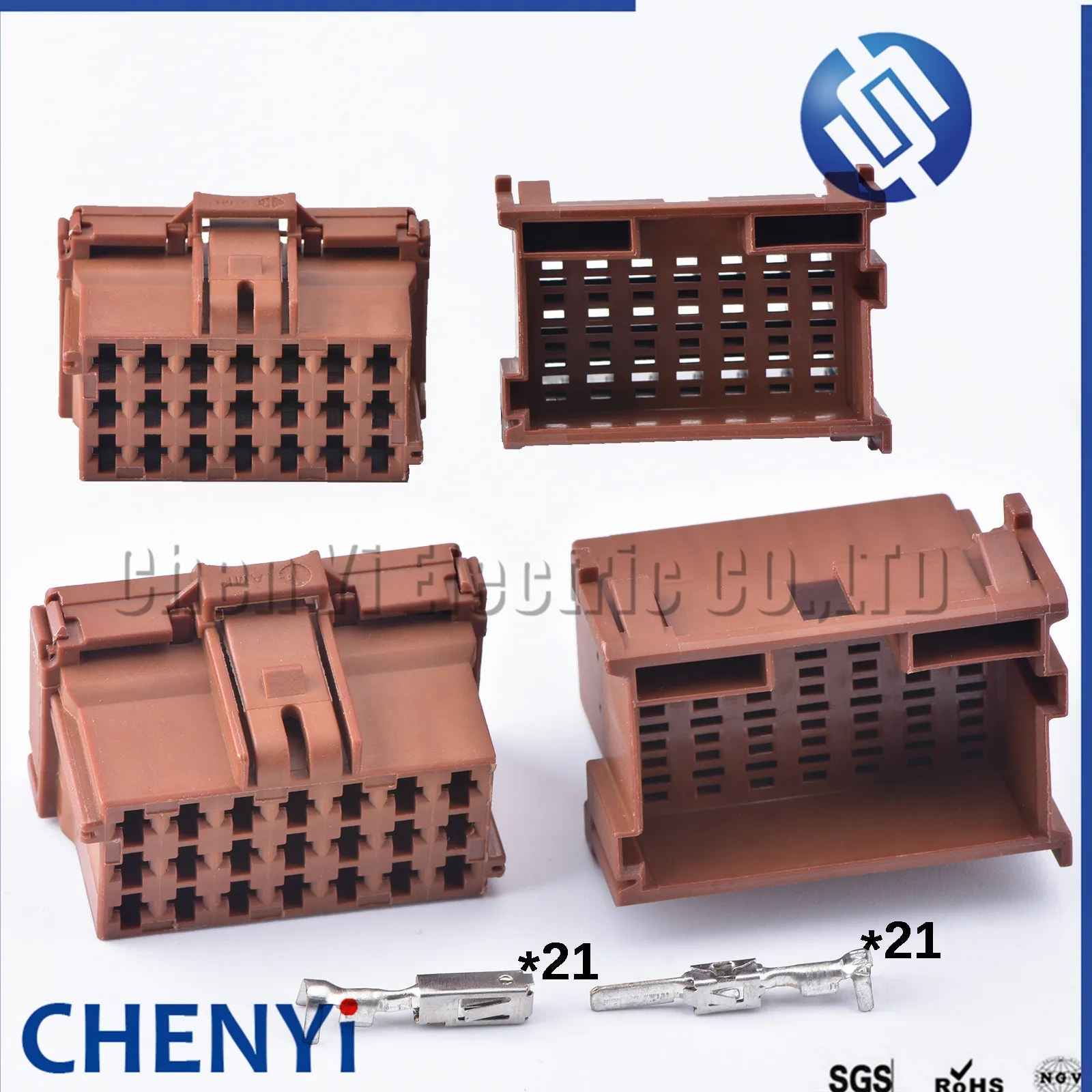 TE tyco 21 Pin Car Brown Connector Male Female Quick Connector Car Harness Connector Plug 8-968975-1 1-967630 With Terminals