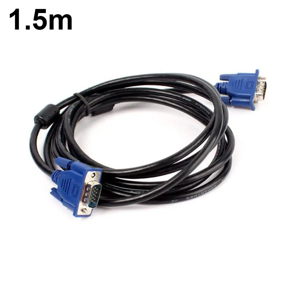 VGA Cables 1.5/3/5/10m VGA 15 Pin Male To Male Extension Cable For PC TV Monitor Laptop Projector HDTV