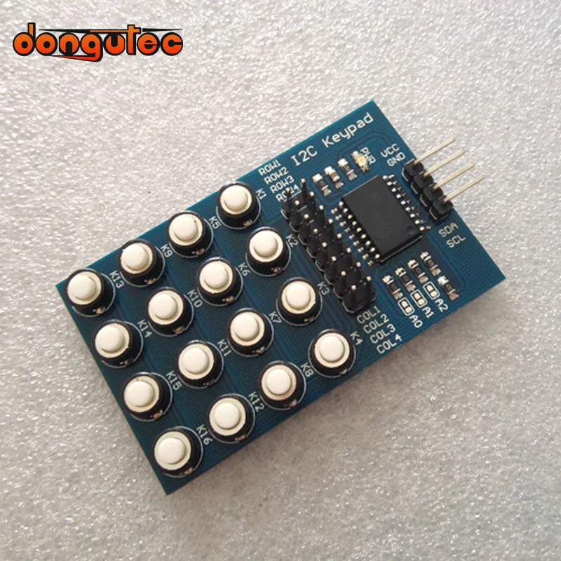 Teclado I2C de 16 teclas, teclado con interruptor 1x4 2x4 3x4 4x4, teclado Matrix, módulo de teclado I2C para arduino