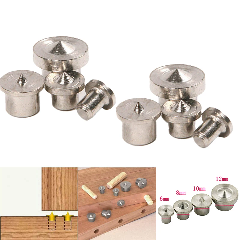 Panel Furniture Positioning Carpentry Log Dowel Tips Round Log Pin DIY Locator Wooden Pin Center Punching Accessories