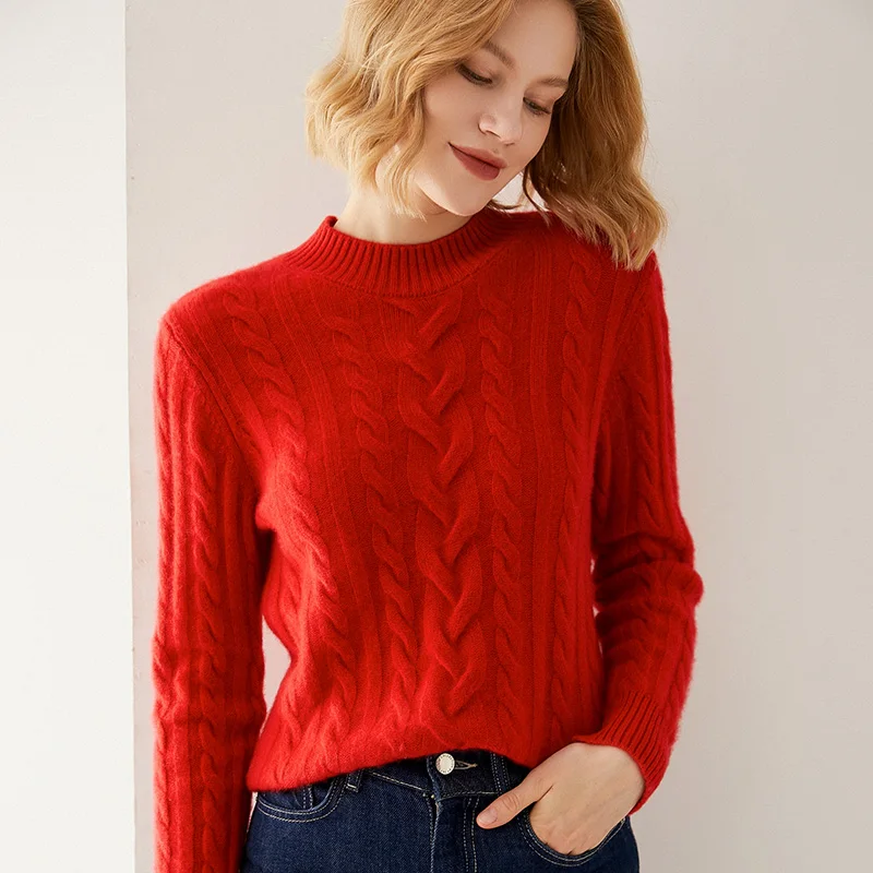 Tailor Sheep Women Pullovers Wool Sweater Winter New O-neck Jumper Woman Thicken Warm Knitwear Girl Clothes Lady Tops