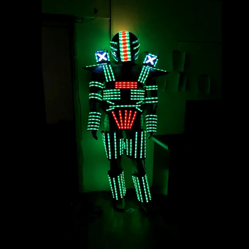 

LED Robot suits/ LED robot Costume /Light suits/ The programming controller sets the helmet