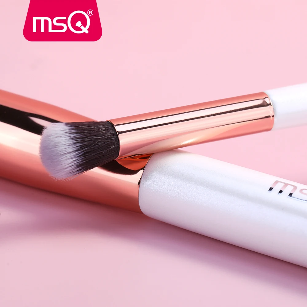 MSQ 15pcs Face Makeup Brushes Professional White/Rose Gold Synthetic Hair Powder Foundation Eyeshadow Brush Cosmetics Makeup Set